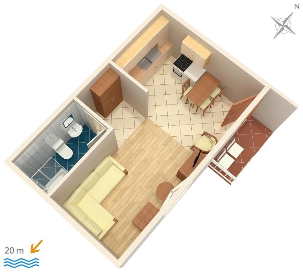 Apartments By The Sea Podgora, Makarska - 6713 Kültér fotó